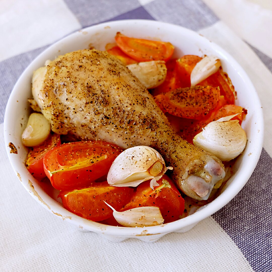 番茄大蒜香草烤鸡腿（庄祖宜）