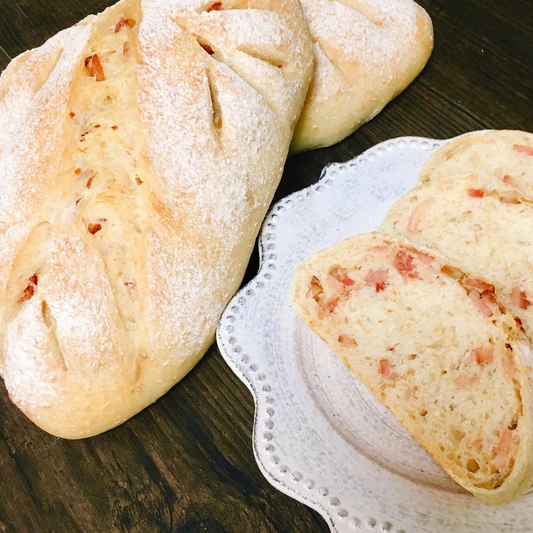 香喷喷的全麦培根面包