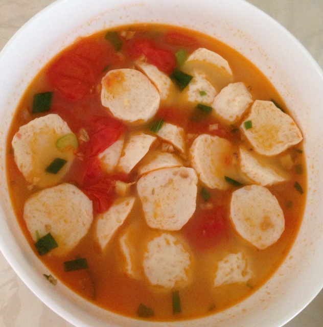 只为你做的番茄鱼丸汤