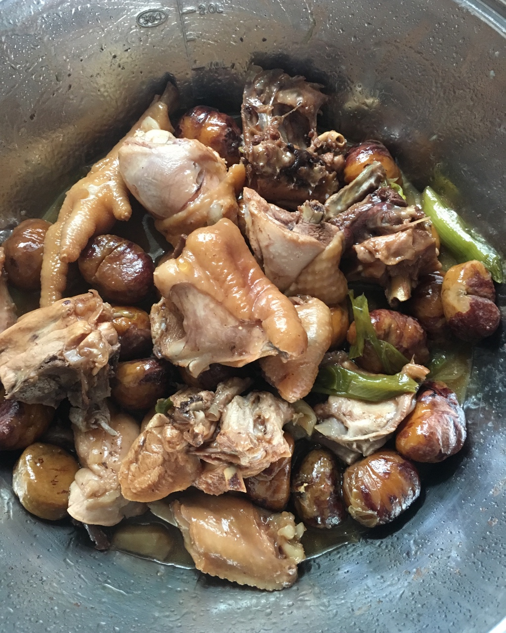 自动烹饪锅做栗子焖鸡-捷赛私房菜
