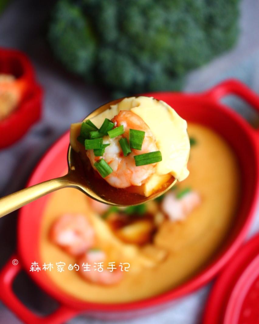 妈妈家常菜❤️嫩滑虾仁蒸蛋🍤