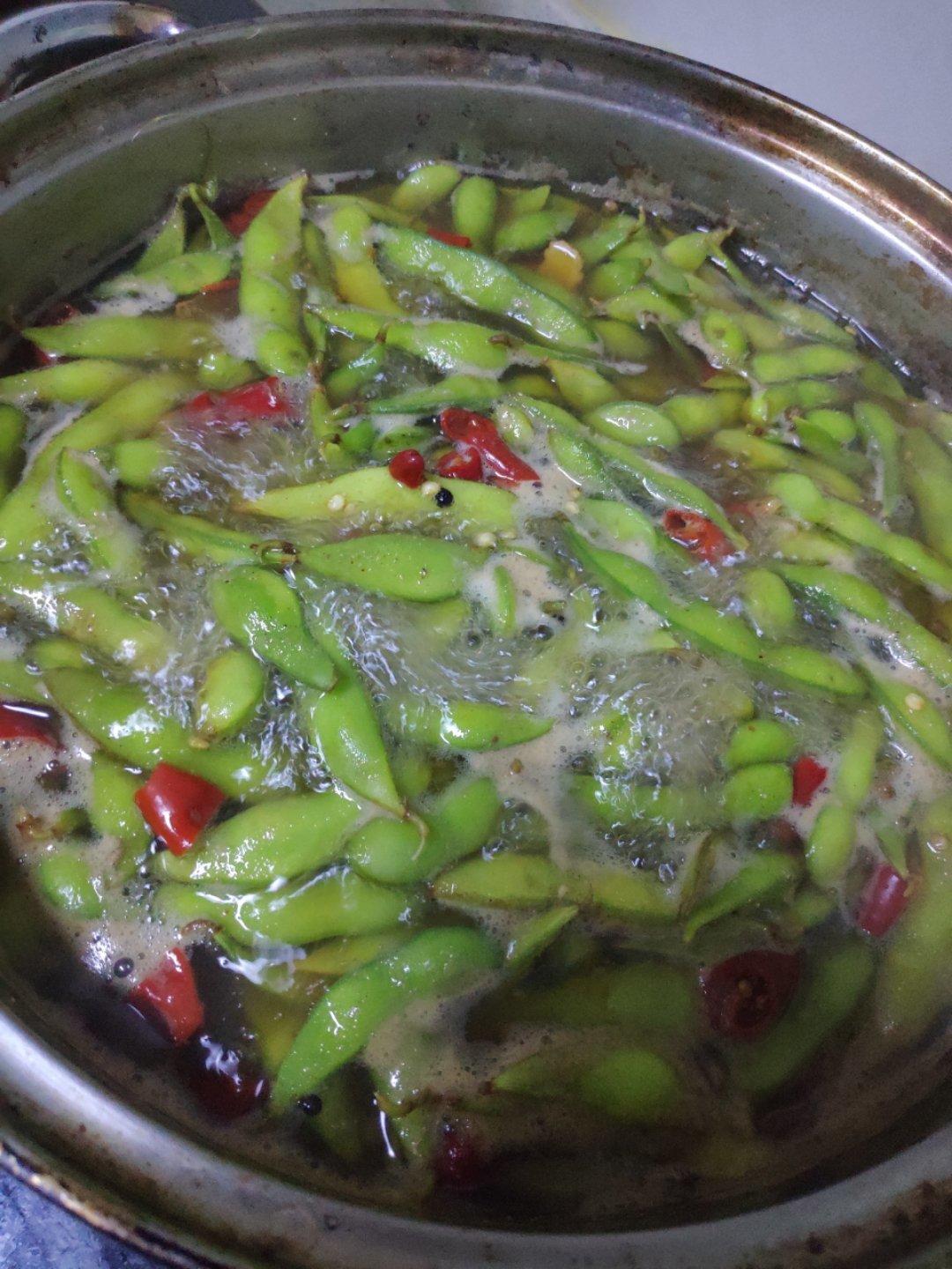 袁豆豆～煮毛豆（颜值高，味道好）