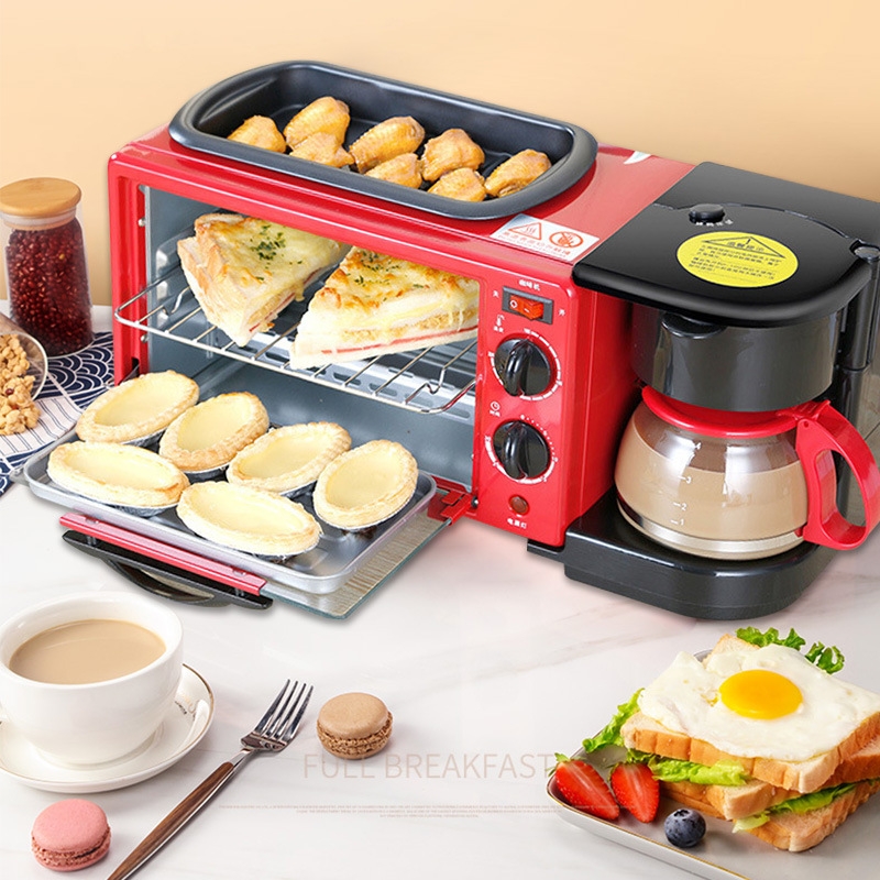 喜力牛家用三合一早餐机 烤面包机 多功能三明治机 懒人料理机