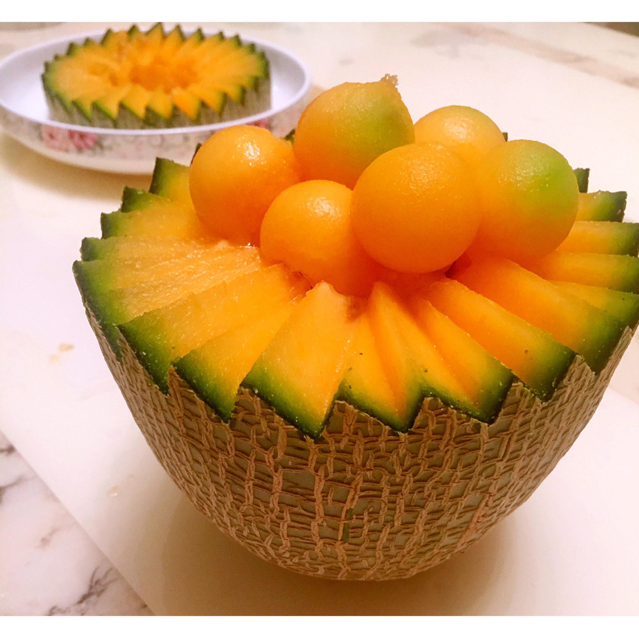 竹子爱厨房66做的水果球果盘