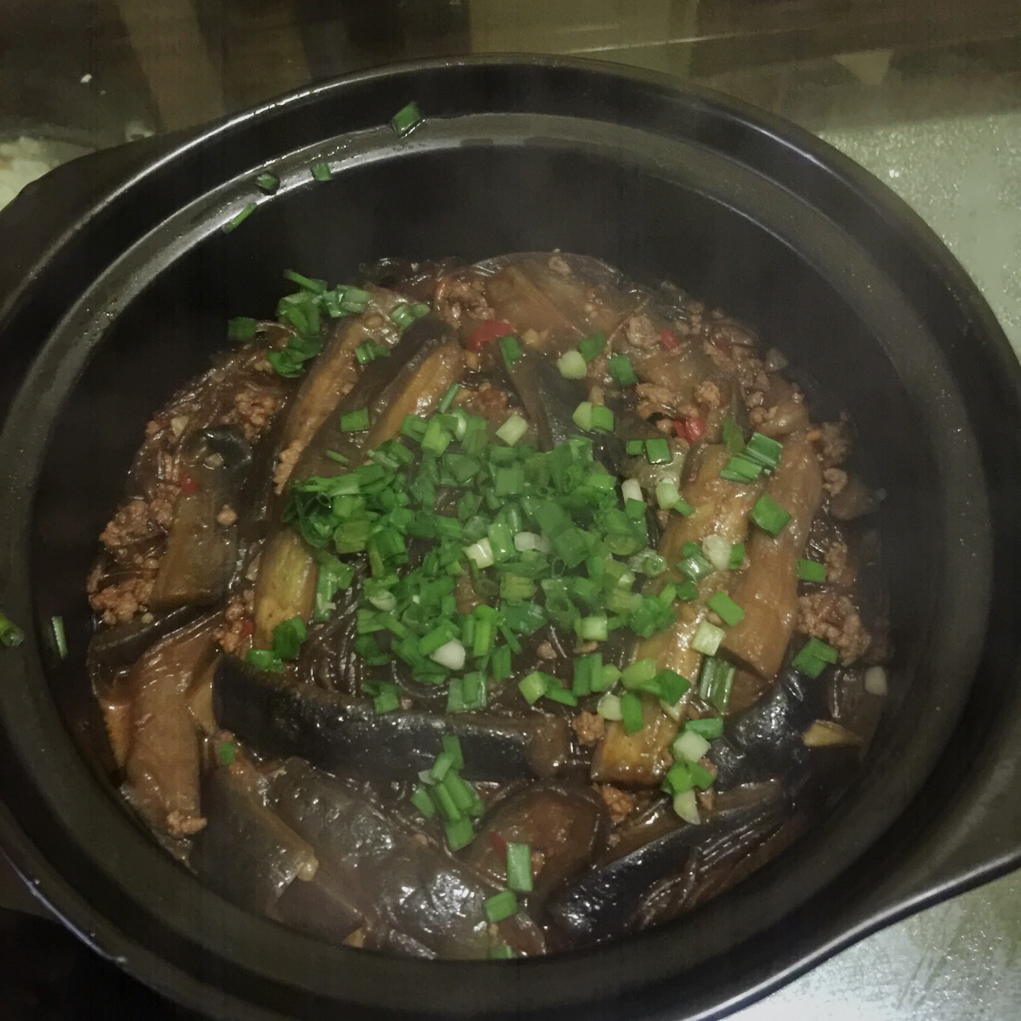 肉末茄子粉丝煲