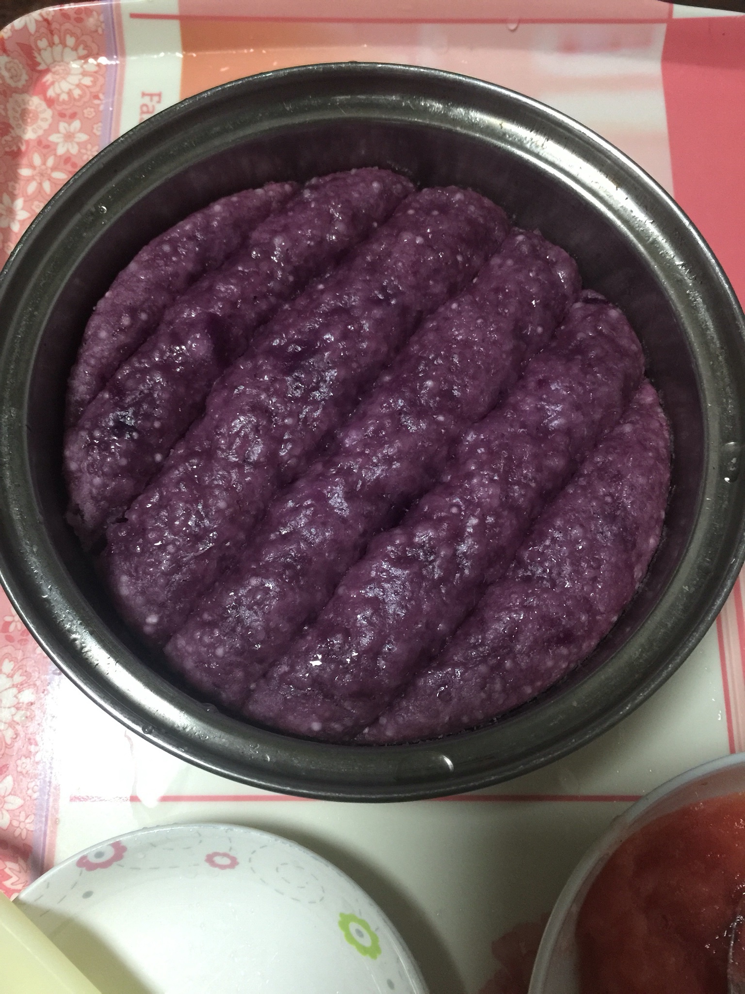 紫薯西米发糕的做法 步骤5