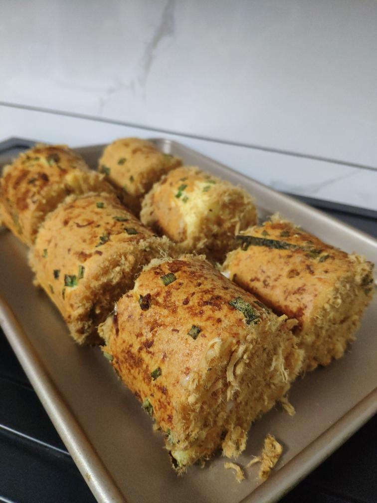 葱花肉松蛋糕卷