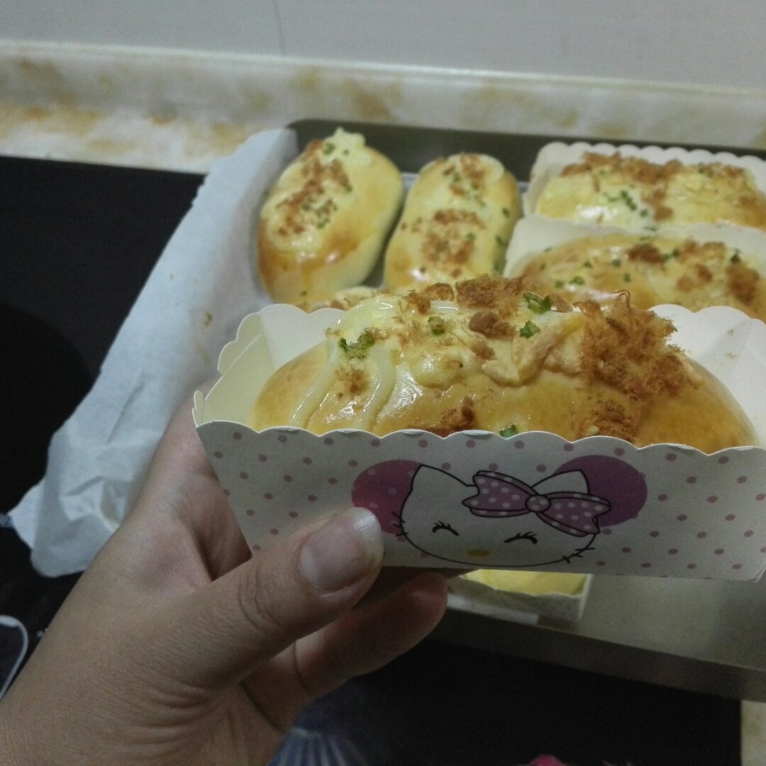 肉松葱香芝士面包