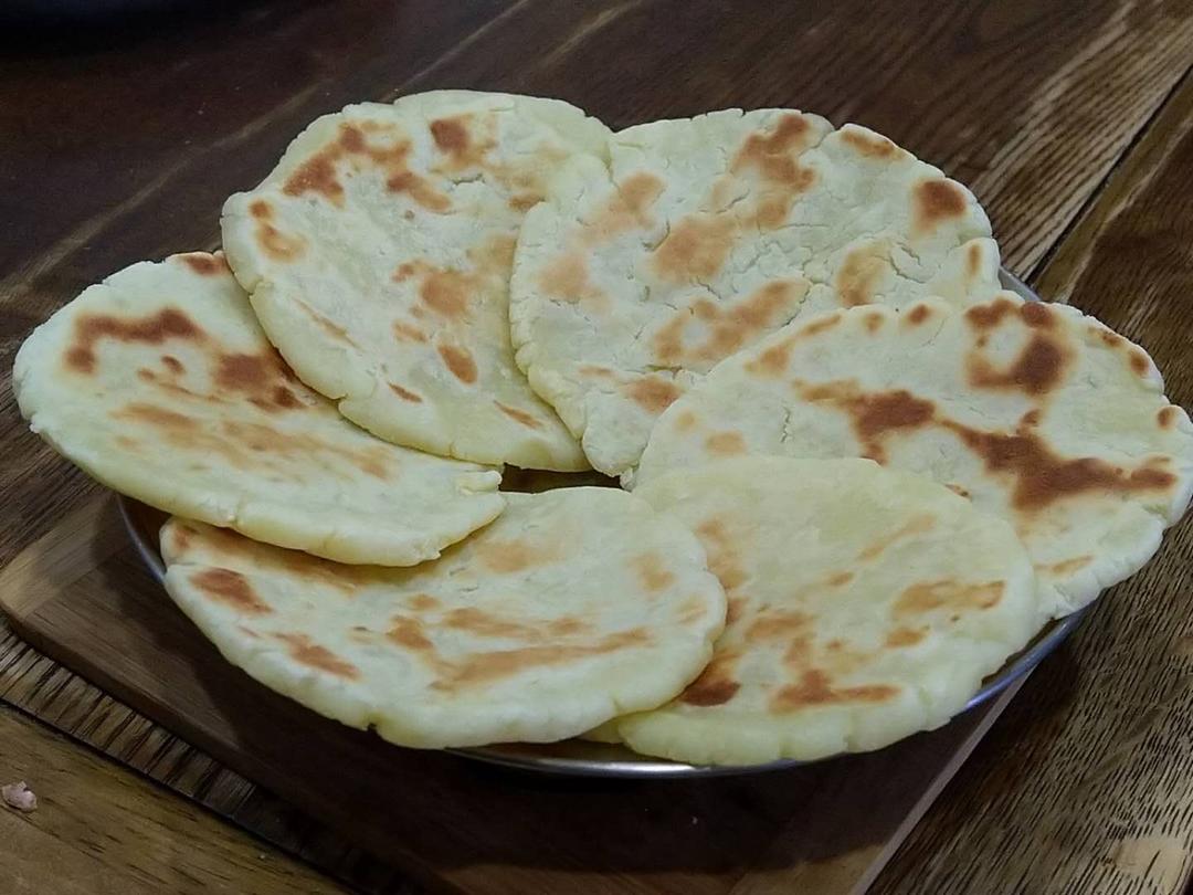 平底锅烙出来的·养胃山药饼·小面包