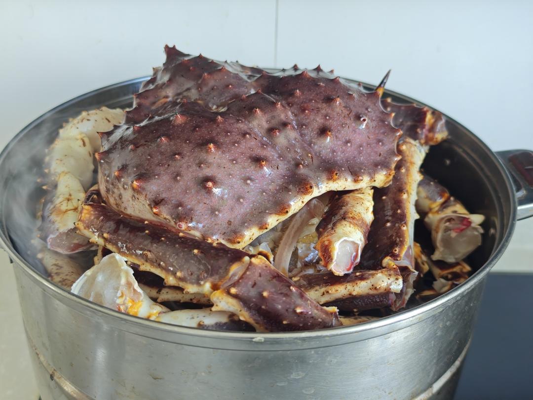 清蒸帝王蟹（图解处理方法）