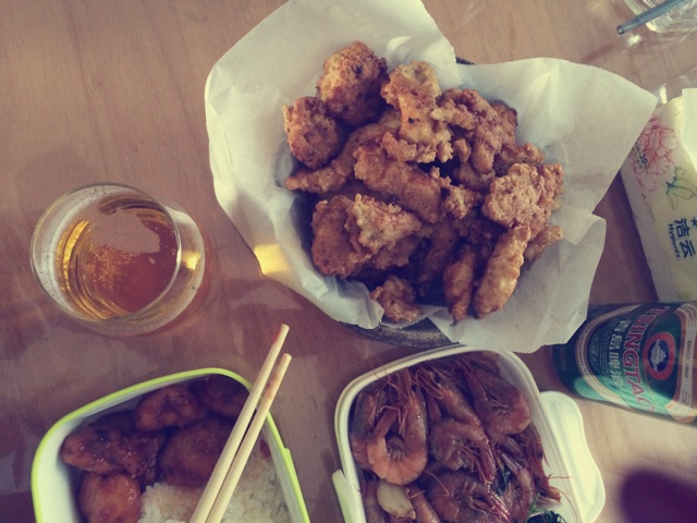 啤酒和炸鸡