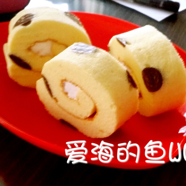 可可奶油波点蛋糕卷