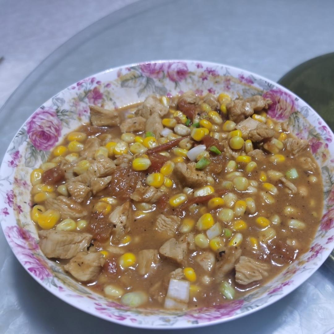 减肥期间必吃的减肥餐！茄汁玉米鸡胸肉