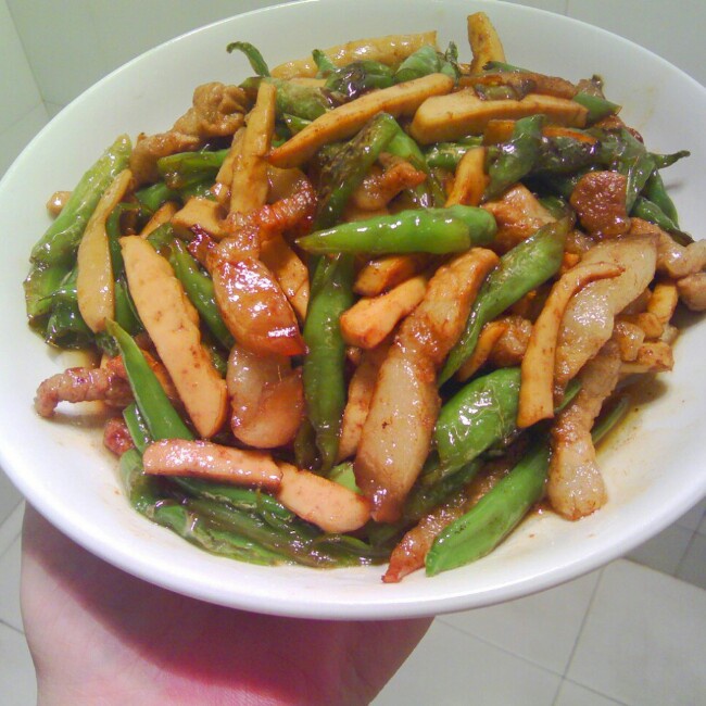 尖椒香干炒肉丝