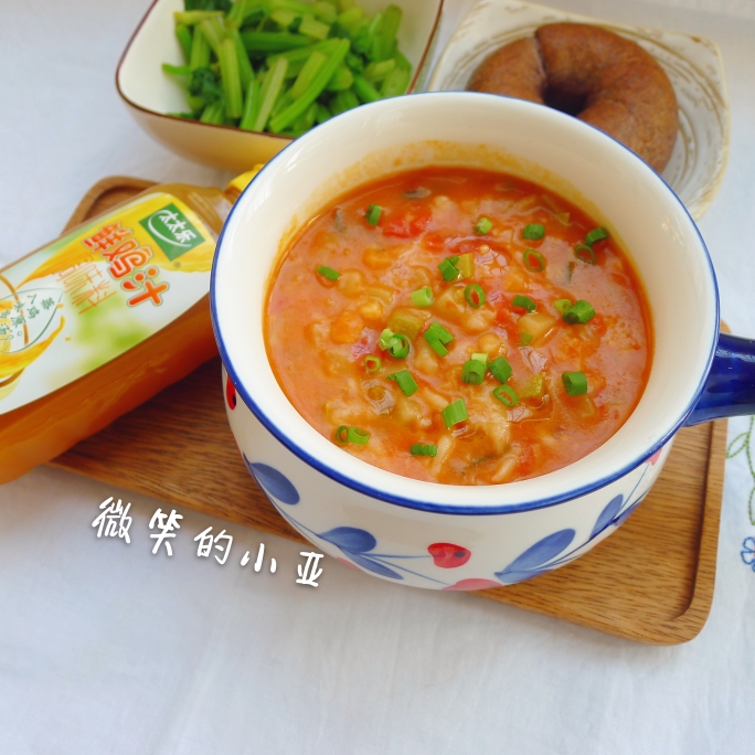 简单的鸡汁西葫芦番茄疙瘩汤的做法