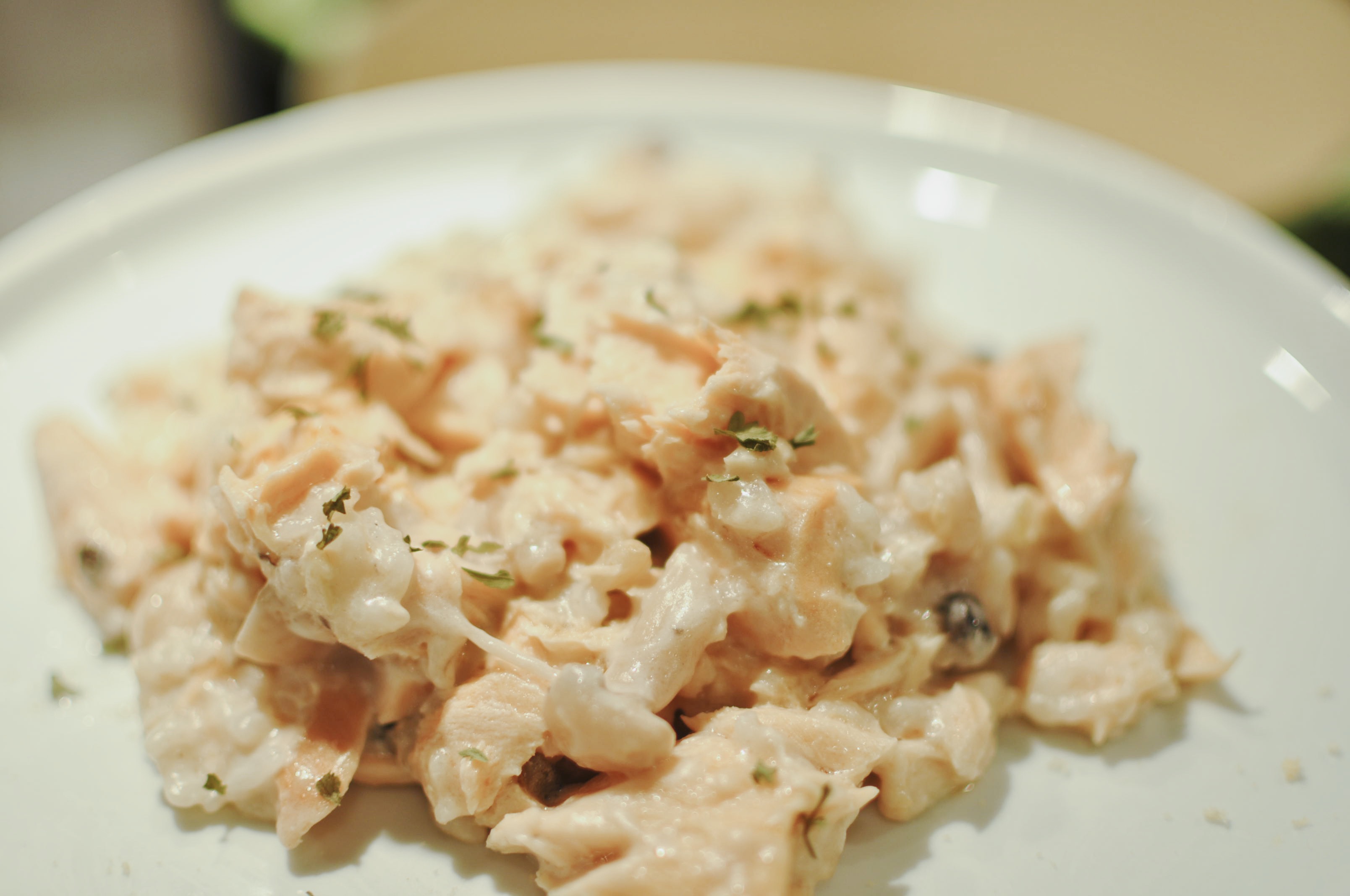 奶油蘑菇三文鱼烩饭的做法