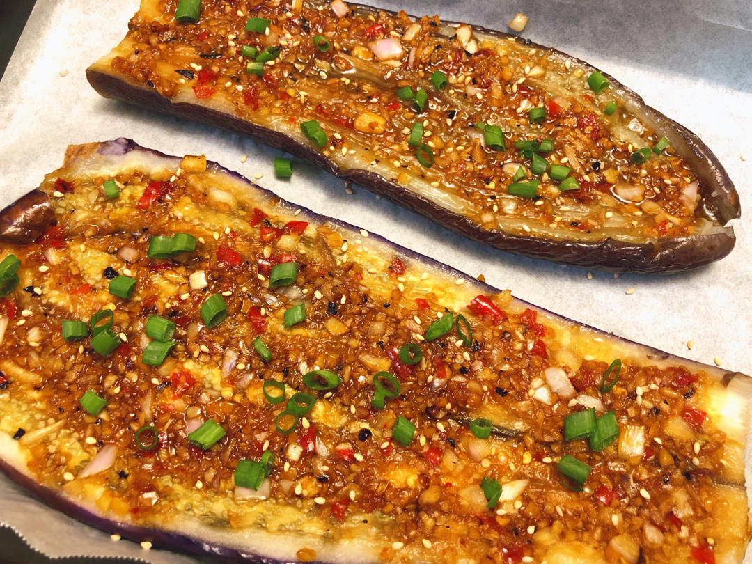 蒜蓉烤茄子🍆【烤箱版】烧烤夜宵Top榜单 省时省力