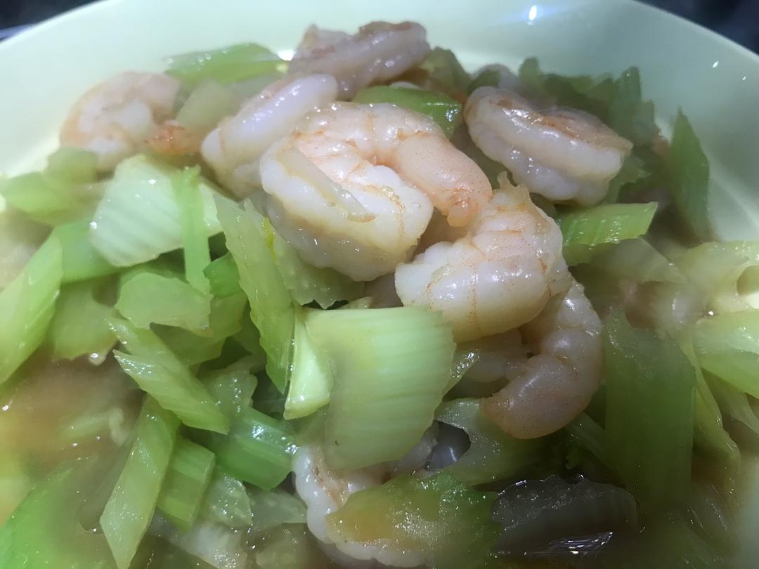 西芹炒虾仁