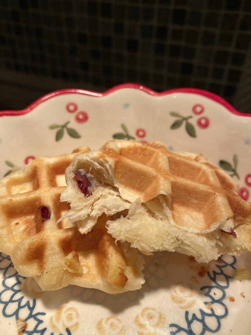 红豆华夫饼（轻食机酵母版）