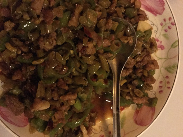 酸豇豆炒肉末