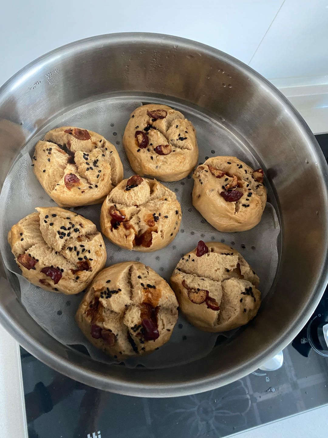 妥妥的红糖开花馒头