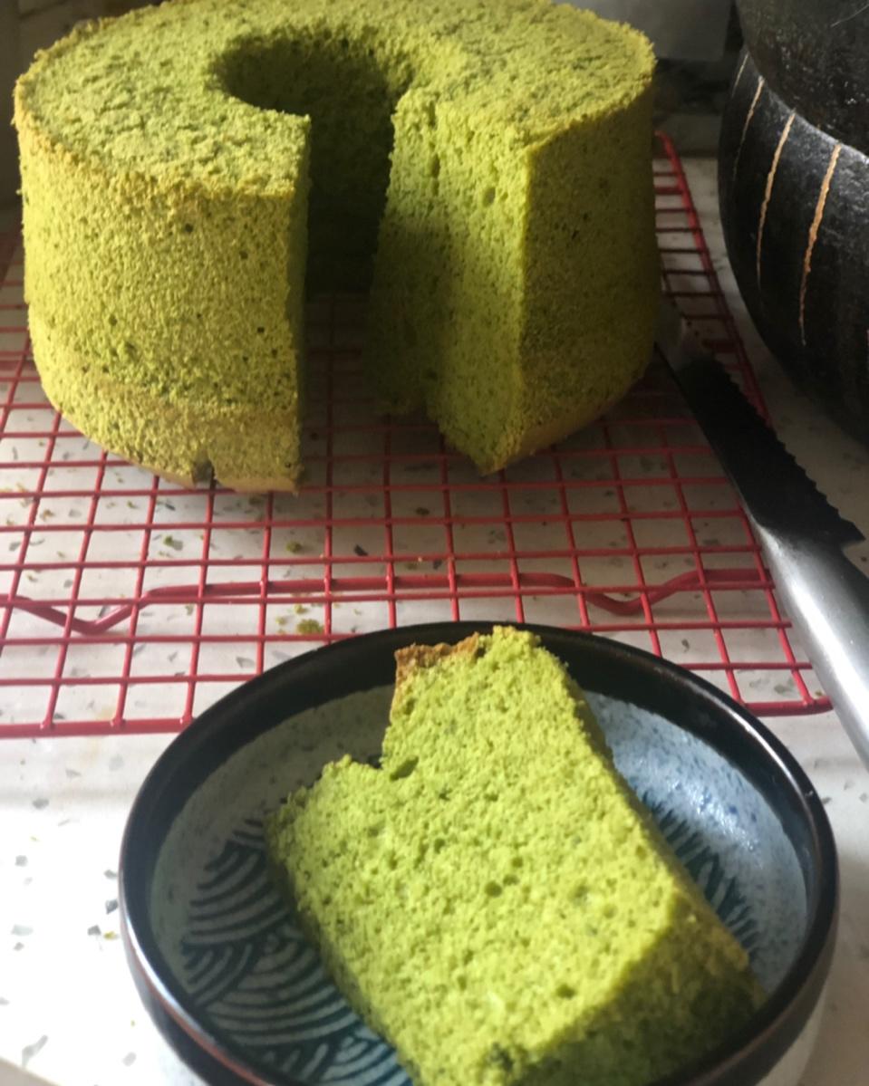超高颜值的抹茶戚风蛋糕