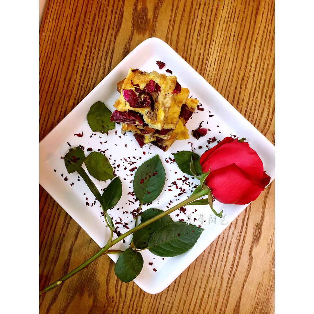 苏菜悦厨做的玫瑰花炒蛋