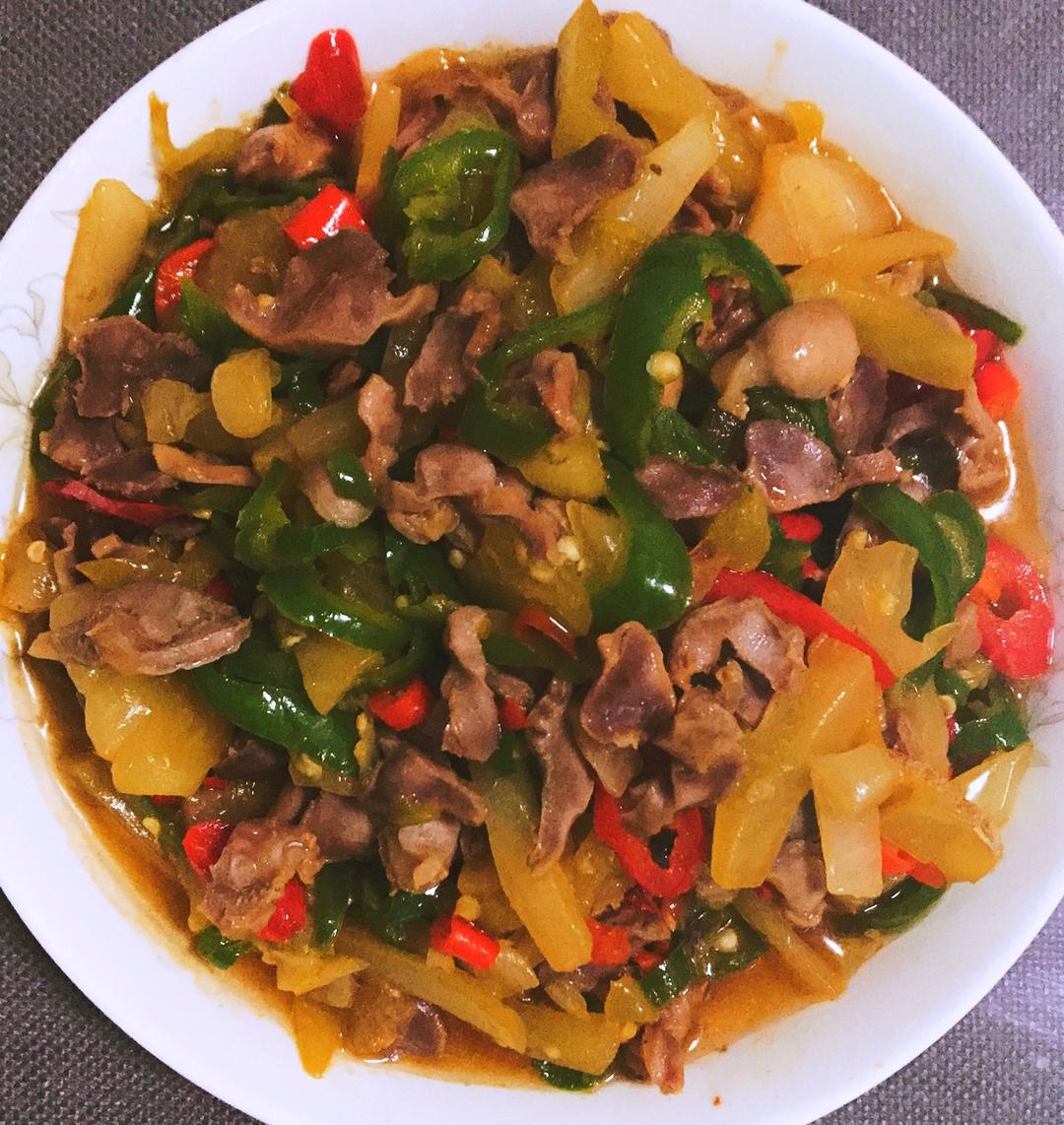 王小美来也做的脆辣鸡胗