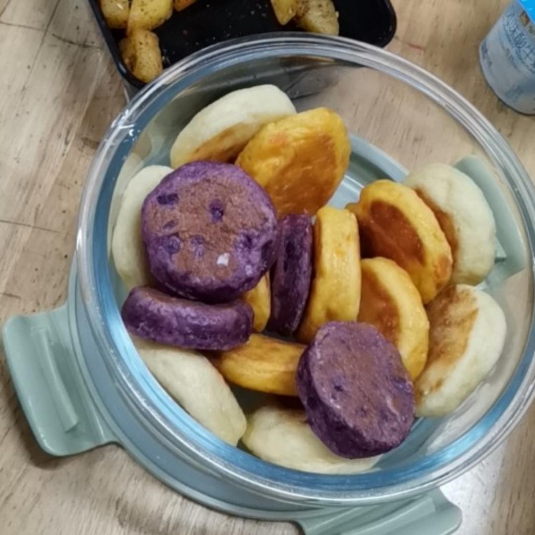 营养美味的三色小饼（红薯饼、山药饼，紫薯饼）超详细步骤图解