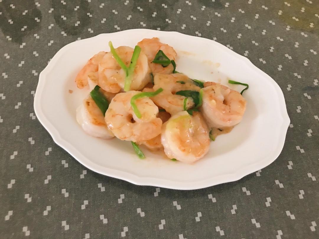 葱爆虾仁