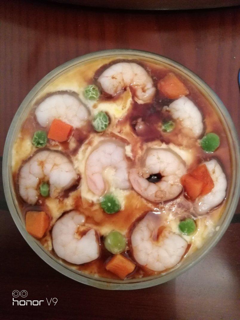 虾仁豆腐蒸水蛋