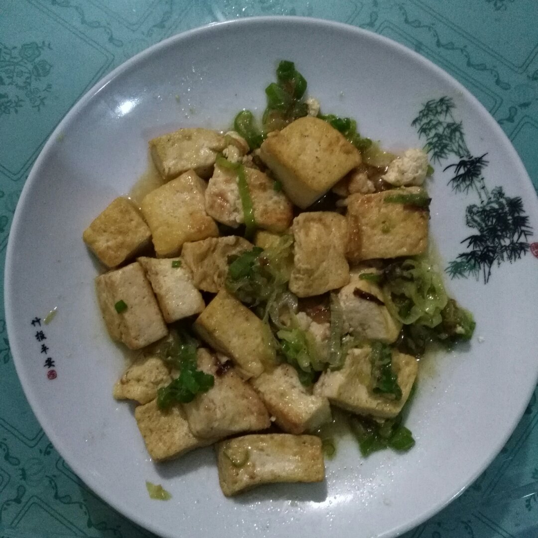 大葱炒豆腐