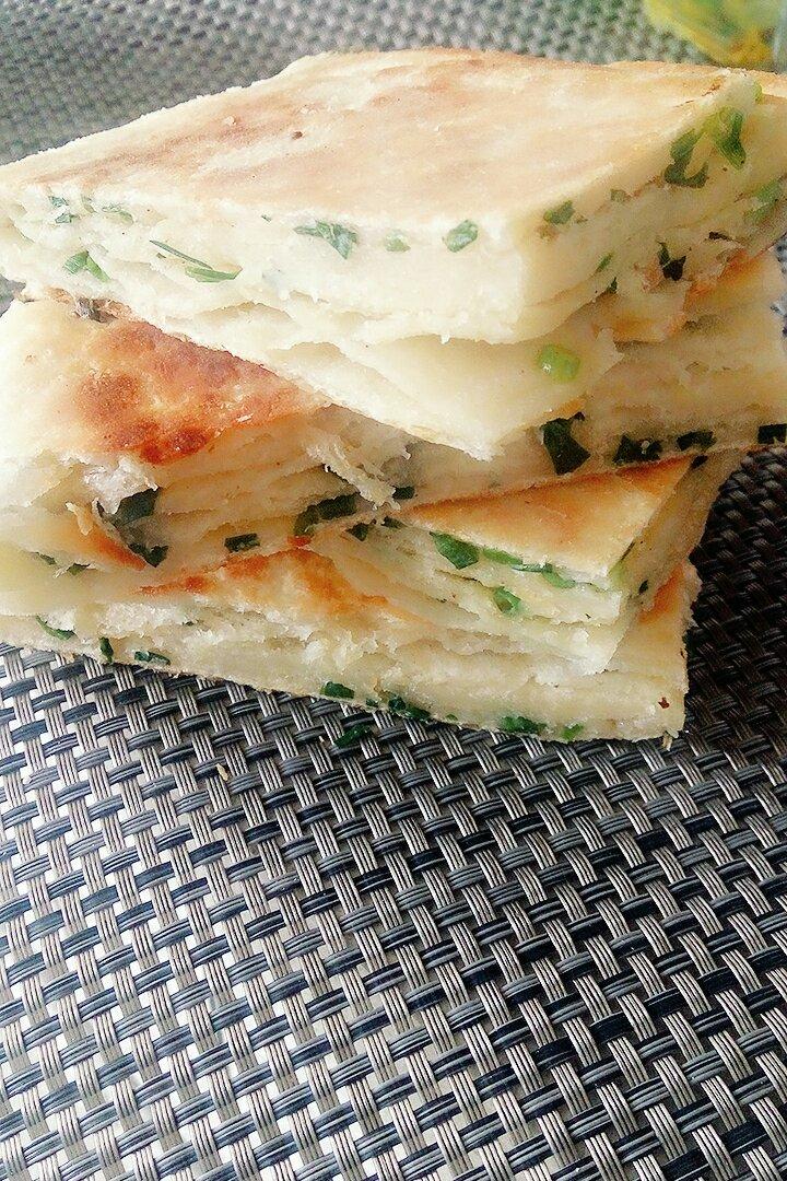发面葱油千层饼