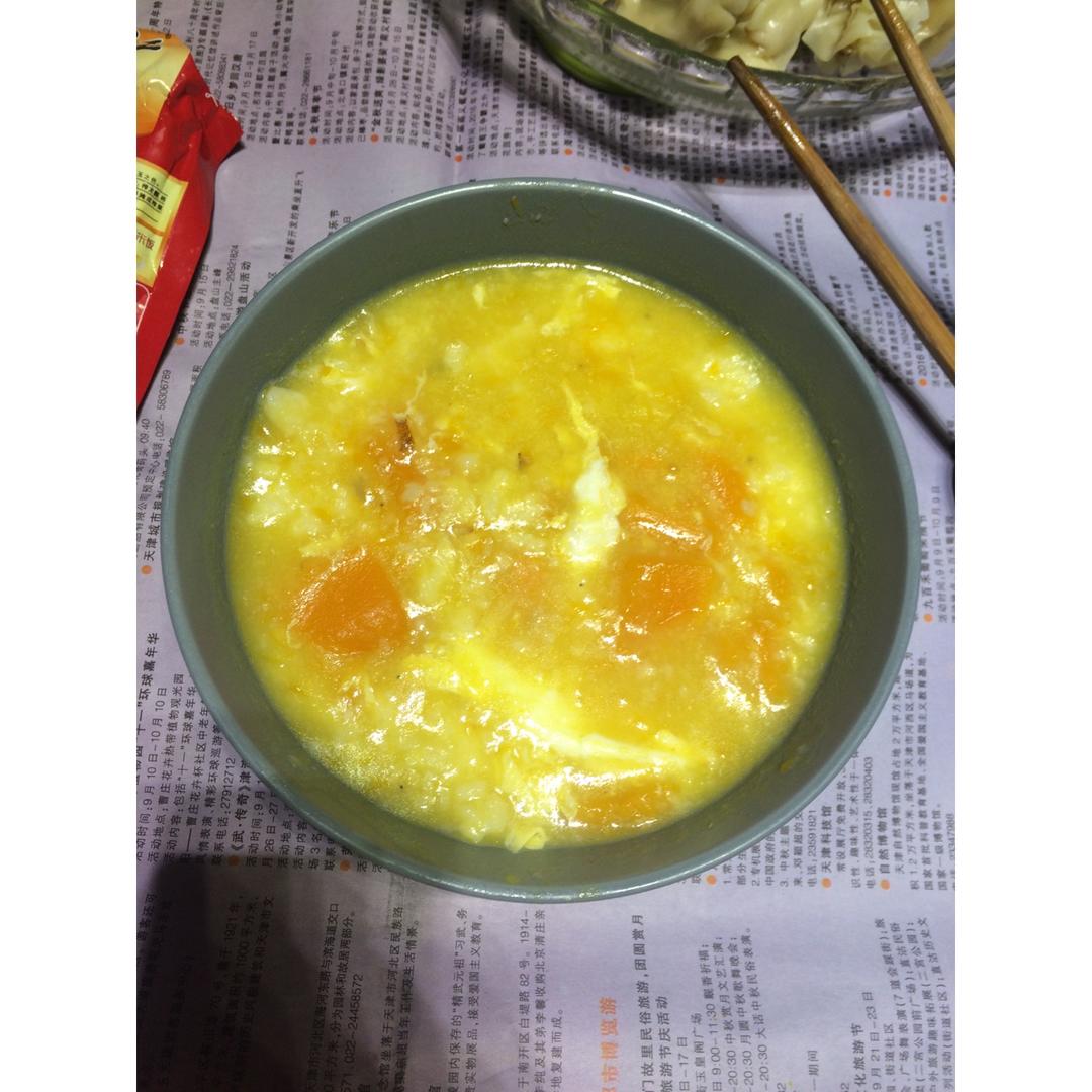 虾皮金瓜疙瘩汤