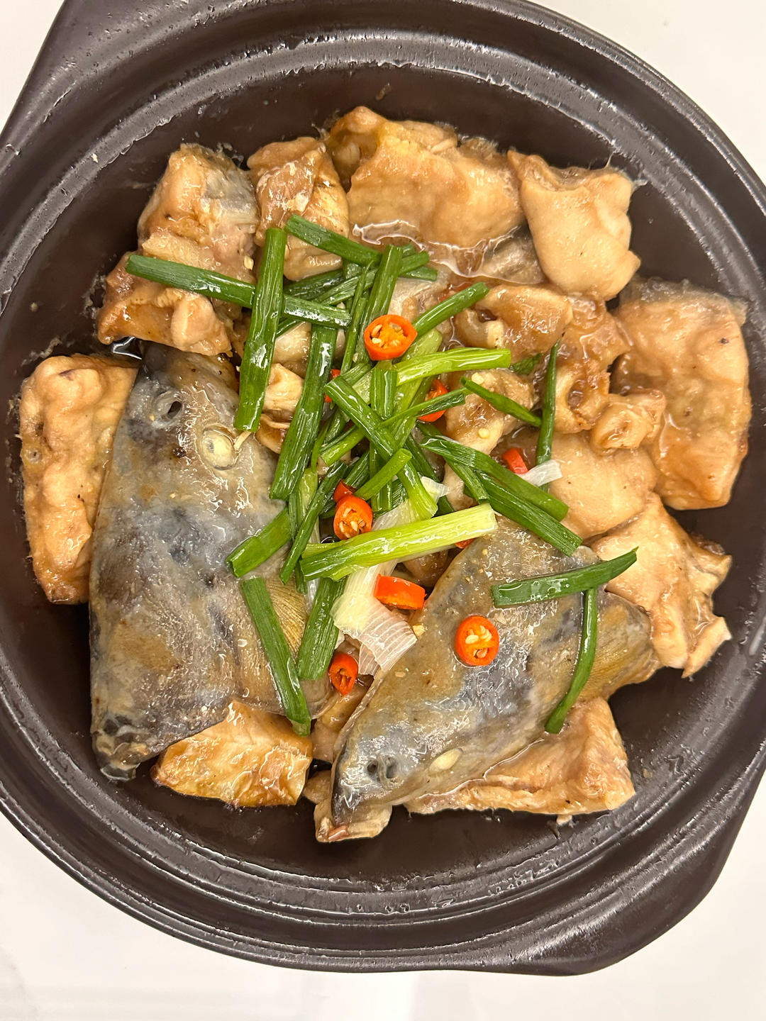 葱香焗鲈鱼