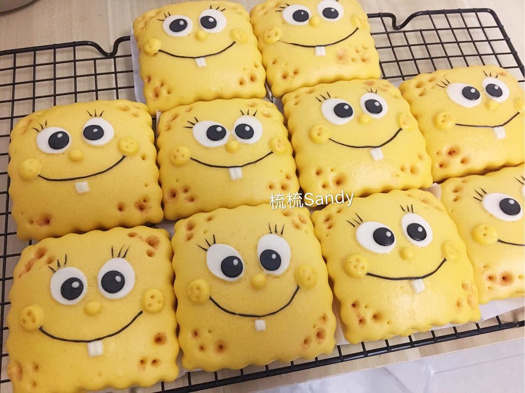 【原创】海绵宝宝双层馒头（中式汉堡）