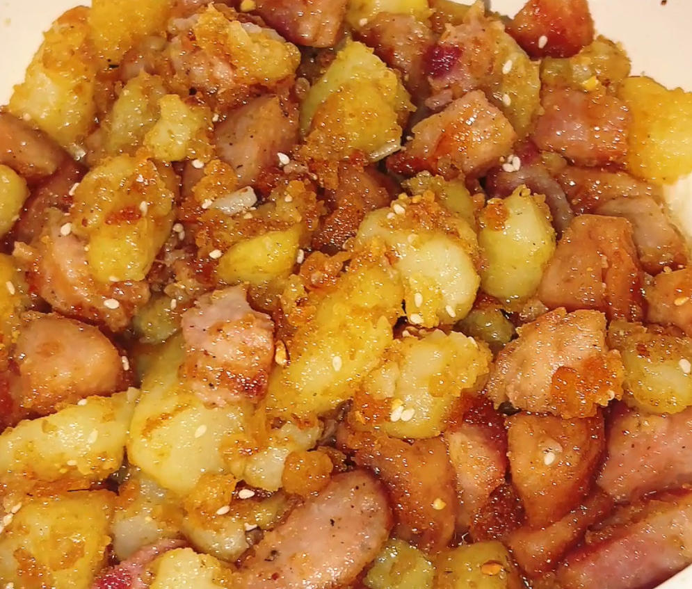 烧烤风味的土豆小香肠