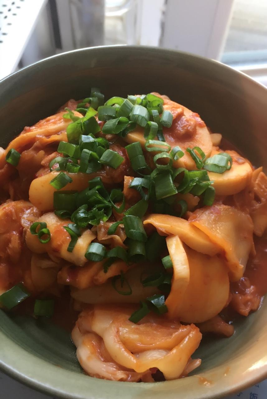 辣白菜遇上杏鲍菇
