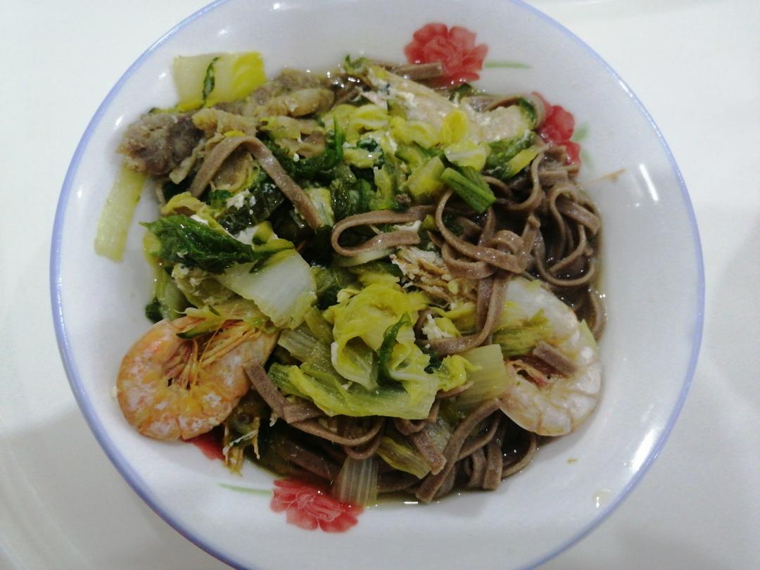 小白菜面条2020-02-04的做法