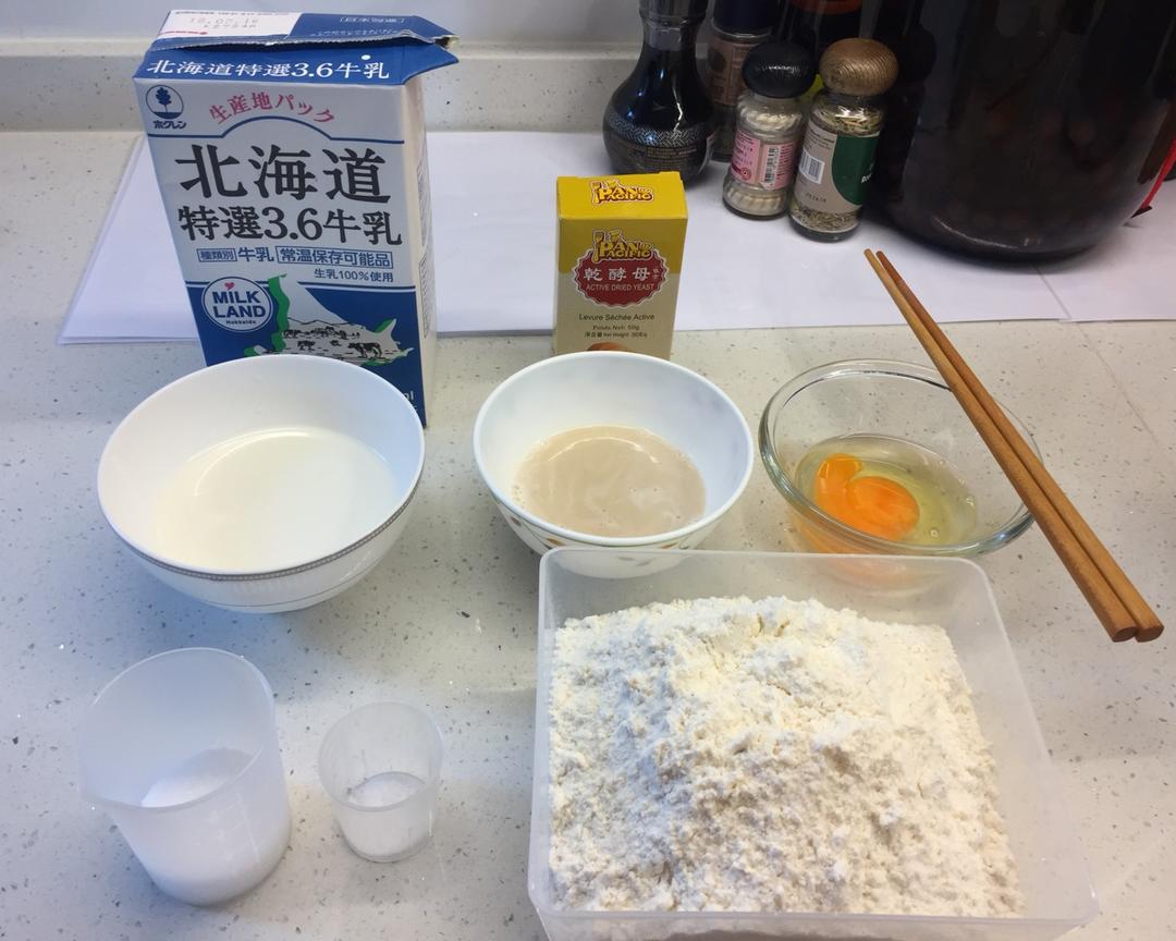 纯奶手撕吐司的做法 步骤1