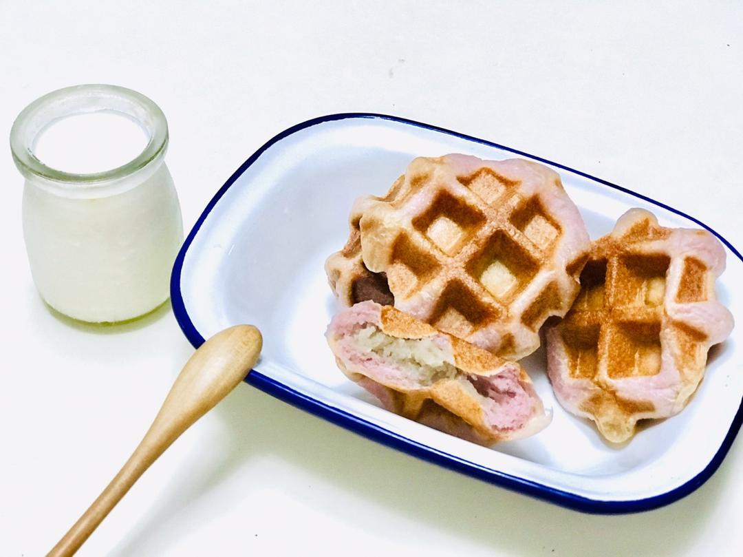 紫薯香芋华夫饼