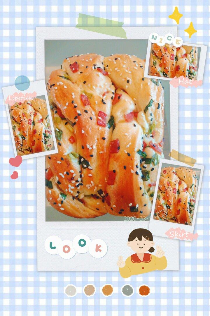 香葱肉松手撕吐司
