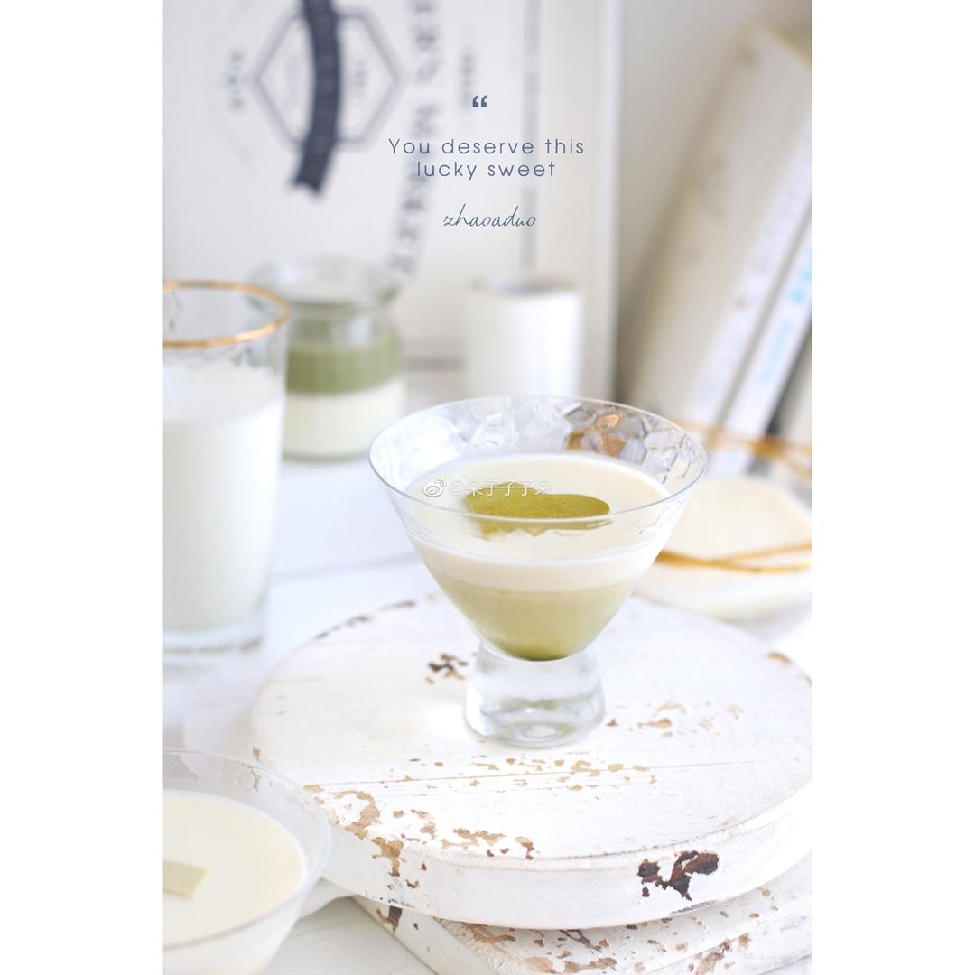 清新抹茶圆子布丁