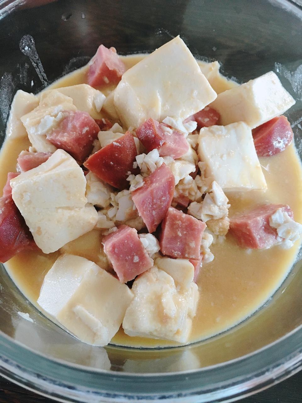 咸蛋烧豆腐～～孩子爱吃的下饭菜！