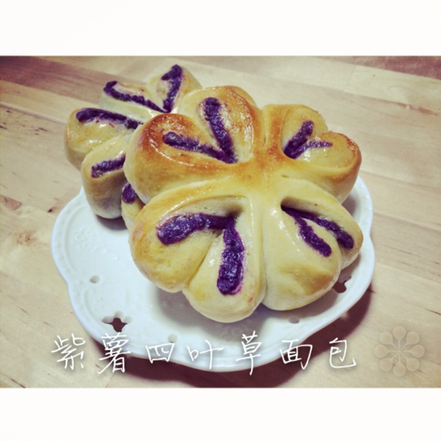 紫薯四叶草面包（汤种法）