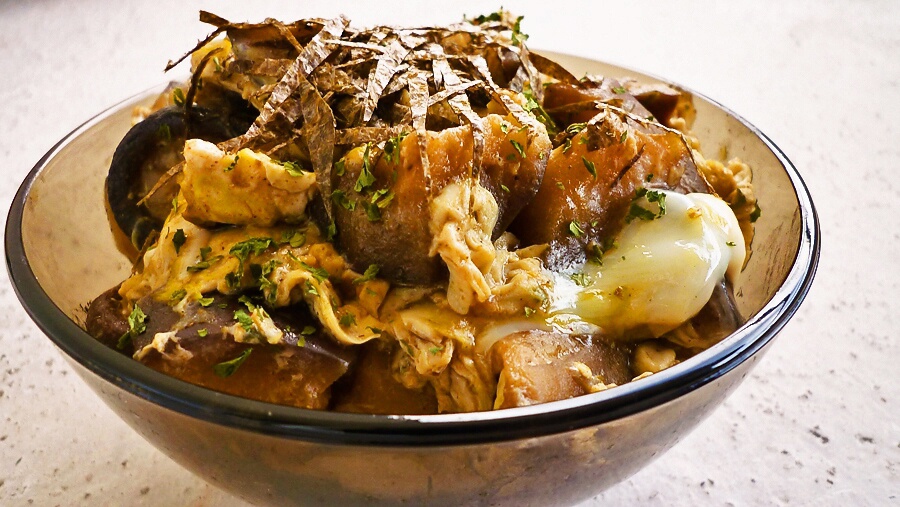 花的懒人料理之滑蛋茄子饭