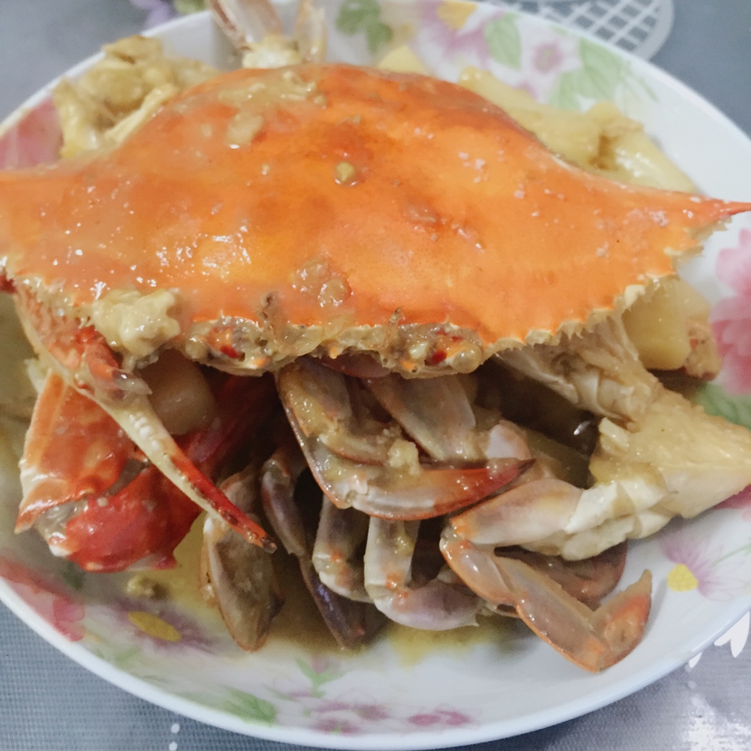 姜葱炒梭子蟹