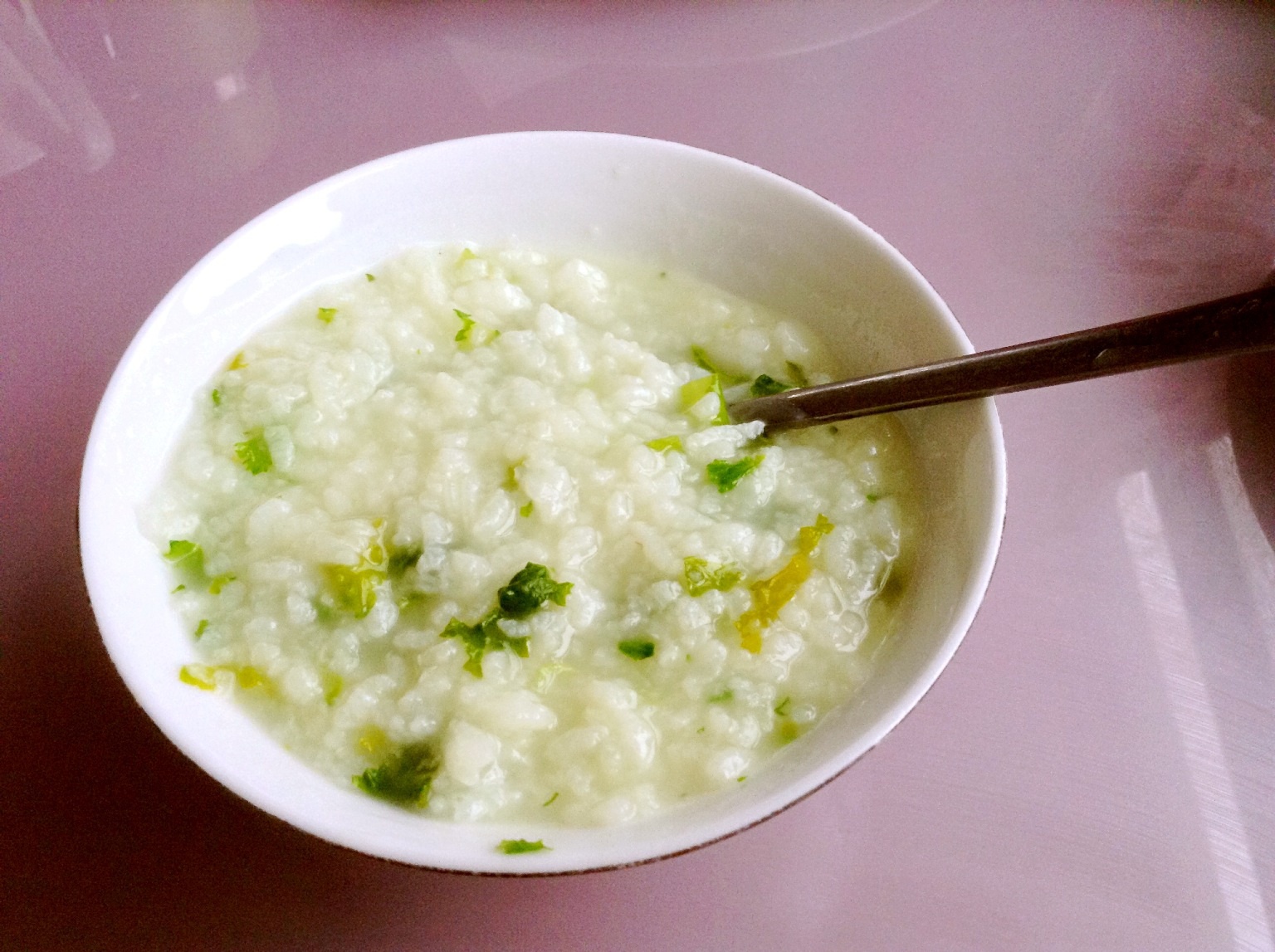 茼蒿咸粥