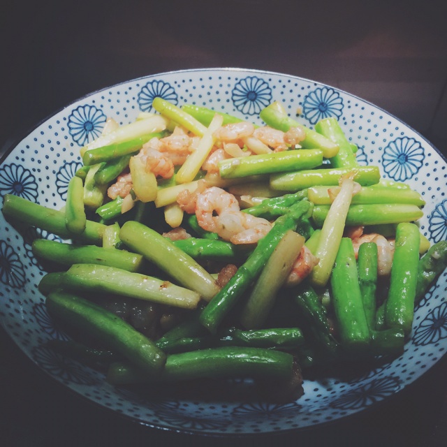芦笋炒虾仁