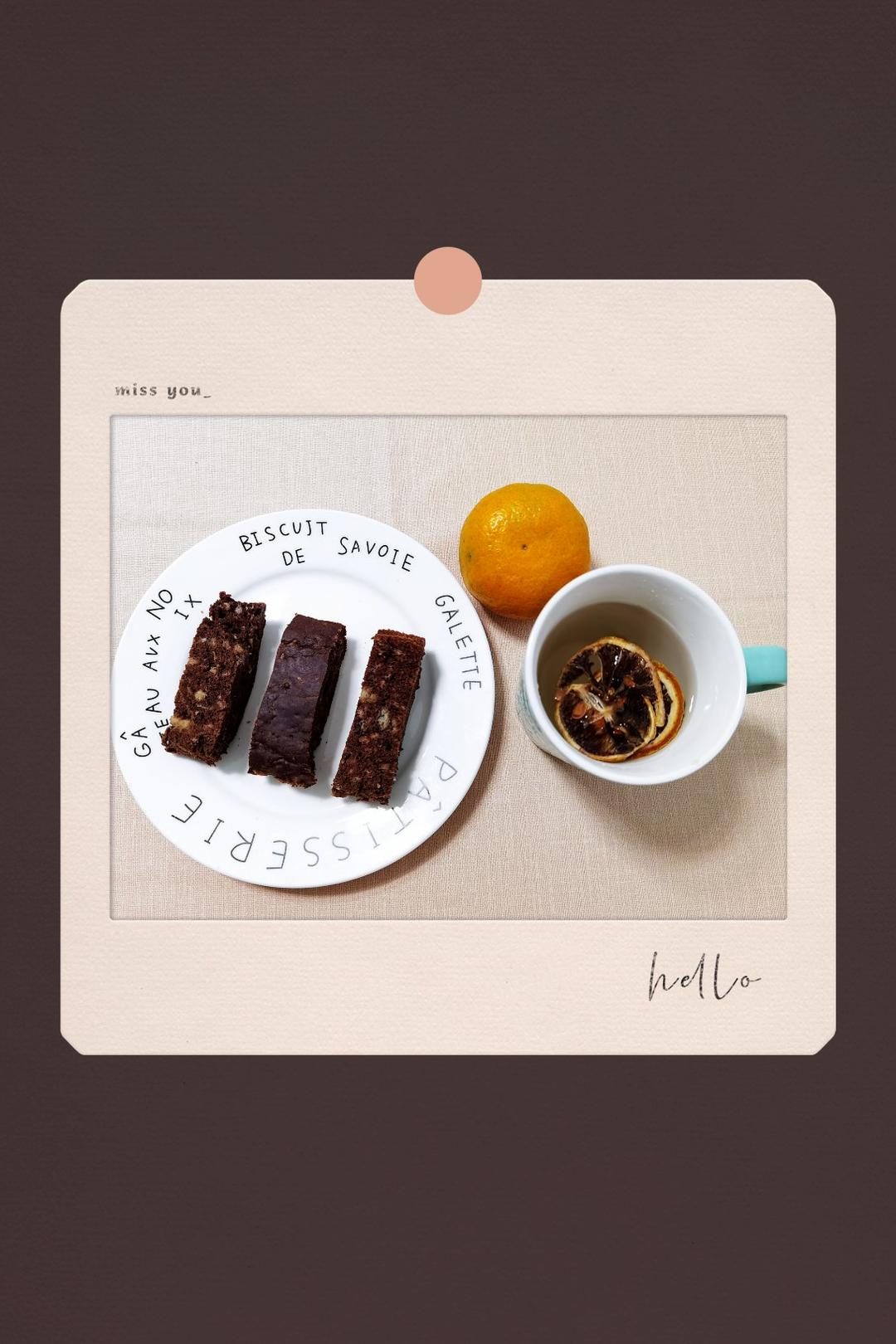 健康低卡—无糖无油可可香蕉蛋糕